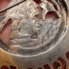 Vintage Egyptian Pharaoh Carved 800 Silver Pin Brooch Pendant Women’s Jewelry