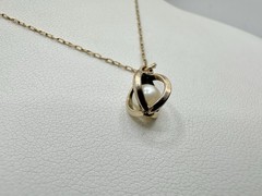 VTG 14k Gold Filled Pearl Cage Pendant 18in GF Chain Minimalist Estate Sale Read