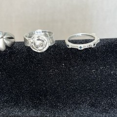 ❤️VTG LOT OF 6 STERLING RINGS FOLKLORE, MALACHITE ETC. 31g ‘READ DESCRIPTION’