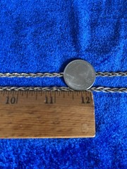 Vintage Sterling Silver Italy Braided Serpentine Chain Necklace 30in 3.53mm