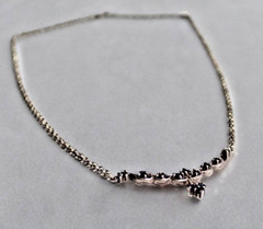 Sterling Silver Sapphire Y-Drop Necklace 12 gems 6.55 grams 17″ One of a Kind