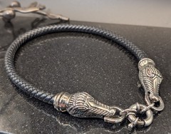 1996 Bruce Cabot Style Alligator Head Choker Necklace