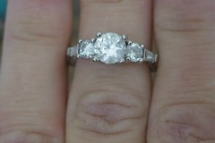 Vintage Sterling Silver & Cubic Zirconia Ring – Size 6.75 / 4.2 Grams