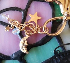 Vintage Kirk’s Folly Magic Aladdin Genie Lamp Crystal Brooch Moon Stars