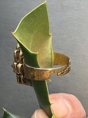 Vintage Ring Cognac Topaz Rhinestone Statement Cocktail Adjustable Size