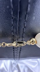 Vintage Crown TRIFARI Cream Color Beads W/ Trifarium Gold Tone Spacers Necklace