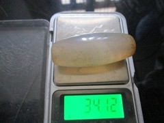 Elongated Bead Agate Antique 50 * 20 mm, 34.11 Gms