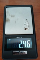 Vintage 2.46g Elegant Sterling Silver Pendant Hallmark R