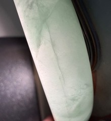 Vintage Genuine Natural Jadeite Jade Hinged Bangle Bracelet 60mm Safety Chain