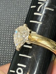 Vintage Uno A Erre NATURAL Diamond Ring 14k solid yg
