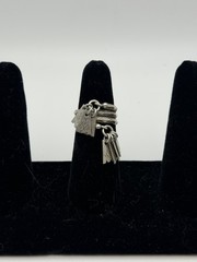 Vintage Latvian Sterling Silver 7 Day Ring or Bride’s Ring with Baltic Symbols