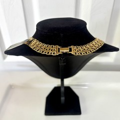 NWT Vintage 1960’s Monet Gold Plated Necklace Signed Original Vintage Price Tag