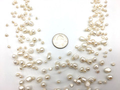 Floating Fresh Water White Pearls 3+ Strands ST Rhinestone Clasp 17″ Neckace