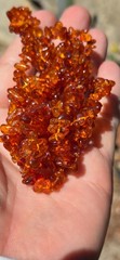 Natural Amber Beads Polished Nuggets Double Strand Necklace 23.3 Grams 36″ Long