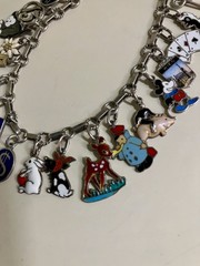 RARE VINTAGE AUSTRIA 800 SILVER ENAMEL LOADED CHARM BRACELET ESTATE FIND A+