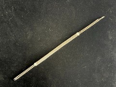 Vintage Clear Round Rhinestone Choker Necklace. 13 Inches. Expandable.