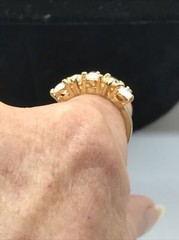 Vintage 18KT GE Gold Plated & Cubic Zirconia Statement Look Ring varied sizes