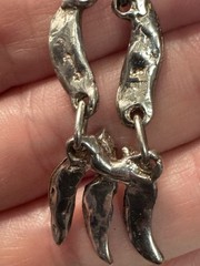 Silver Tone Necklace Minimalism Goth Whymsigoth Grunge Punk Boho Chic Artisan