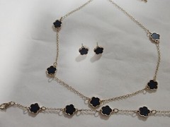 3 Piece Set Womens Necklace, Earrings, Braclet Set Jewlery