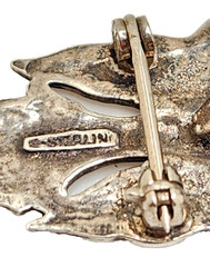 Sterling Silver Art Nouveau Inspired Winged Fairy Pendant/Pin, 1 1/8″ x 1 1/8″