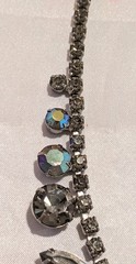 RARE Vintage JULIANA Huge Smokey Crystal Bib Style Statement Necklace Estate Pc