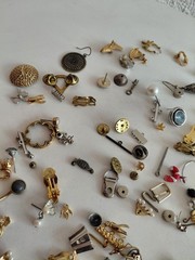 Vintage Modern Post Earring Lot Junk Costume Jewelry For Parts About 100 Pieces