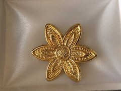 Vintage Petite Sunflower Brooch Pin Marked AAI Gold Tone