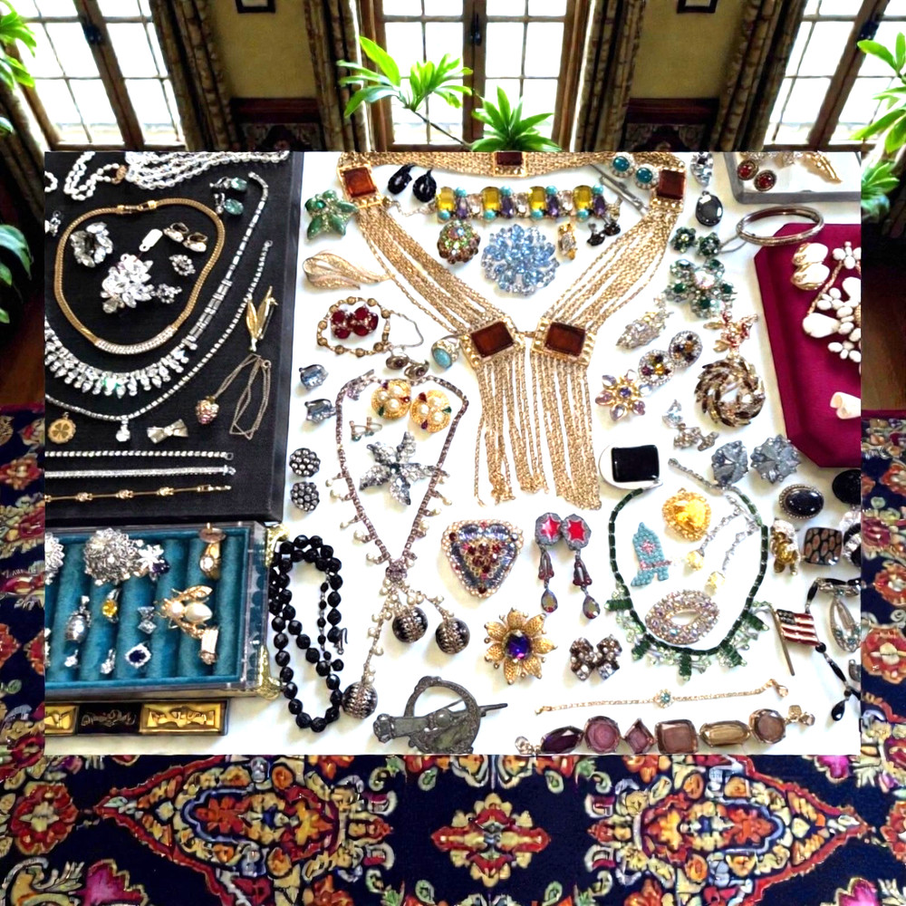 High End Vintage Jewelry Lot Eisenberg Austria Juliana KJL Weiss Sterling Silver