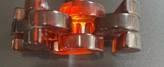 MCM BEAUTIFUL VINTAGE BAKELITE TRANSLUCENT AMBER COLORED BRACELET RARE