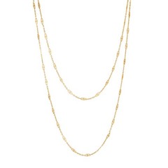 Antique Portuguese Long Guard Chain Necklace 19k Yellow Gold 74″ Extra Long