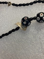 Vintage Czech Glass Polka Dot Bead Necklace