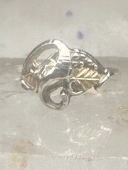 Black Hills Gold ring leaves band size 5.75 sterling silver women girls