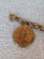 Vintage 1970 Bahamas One Cent Copper Penny Bracelet