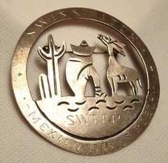 Tlaquepaque Jal Sterling Silver Pin Swiss Itch Sweep Mexico 1969 Spiel