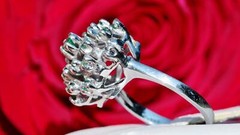 14k white gold sz 6.5 ring 1.00ct natural, treated emerald 1890s Italian 4.7gr