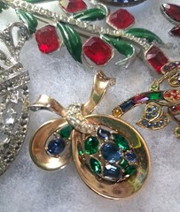 Antique Brooch Lot Crown Trifari Jewled Symphony,Czech, Alfred Philippe?? Etc