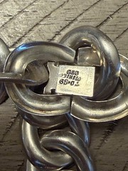 Large Vintage 925 Mexican Taxco Modernist Sterling Silver Curb Link Necklace