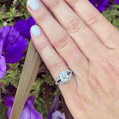 2Ct Art Deco Style Lab Created Diamond Engagement Wedding 14K White Gold FN Ring