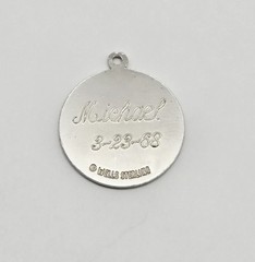 Vintage Wells 925 Sterling Silver Round It’s A Boy Pendant Bracelet Charm – 3.3g