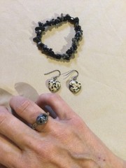 Estate Semiprecious Gemstone Agate Jewelry Lot~925 Sterling Silver Earrings &