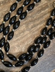 Vintage Wood & Mixed Metal Beaded Necklaces, Set of 6