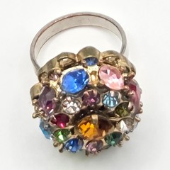 Vintage Rhinestone Cocktail Ring