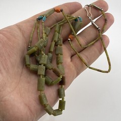 Multi-strand Afghani Jade Amazing Handmade Necklac Wth Unique & Earthy Aesthetic