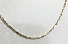 Vintage 1960s New Old Stock Yellow Gold Plate Long Pendant Chain Necklace 30”1mm