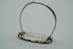 VNT WWII Forget-Me-Not Sterling Silver Upcycled Ring Engraved Nancy Sz 7.75 JB45