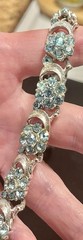 vintage CORY rhinestone necklace Signed Aqua Blue Beautiful Stones Pre-Loved