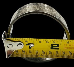 Antique English Victorian Sterling Silver Buckle Bangle Bracelet RWH 925/1000