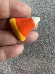 VTG Flying Colors Halloween Candy Corn Pin Brooch