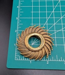 Vintage 1955 – 1968 HAR Textured Gold Tone Sunburst Brooch Pin 2 1/4″