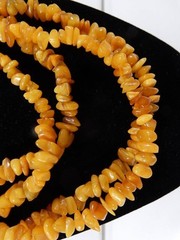 Vintage Butterscotch Egg Yolk Baltic Amber 74″ Beaded Necklace 66 Grams